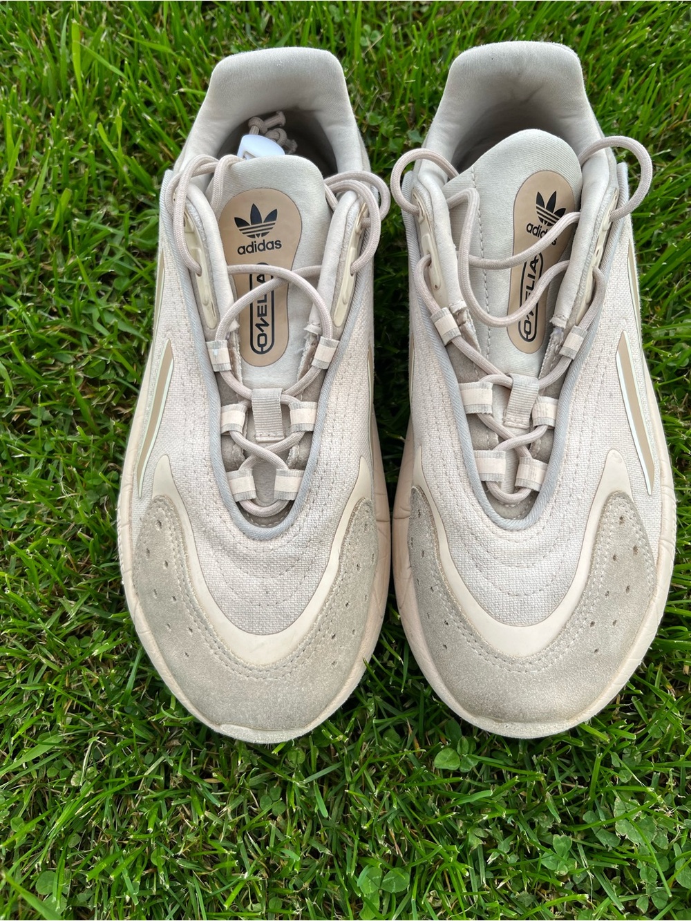 adidas Kids Pale Beige Suede & Mesh Sneakers